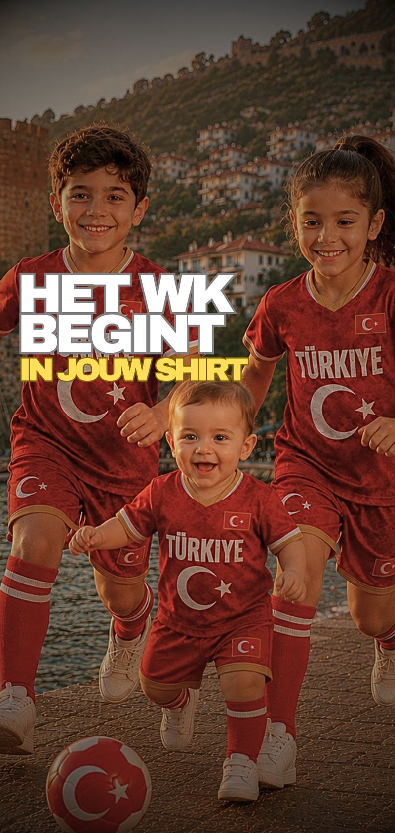 Turkiye fanshirt - Het WK begint in jouw shirt